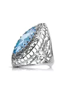 Ring Vintage Jewlery Aquamarine Sterling silver 925 vrc090s